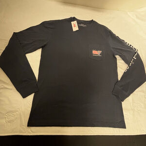 Vineyard Vines Long Sleeve Tee mens xs woman’s mediumBlue Pink Hanukkah Whale